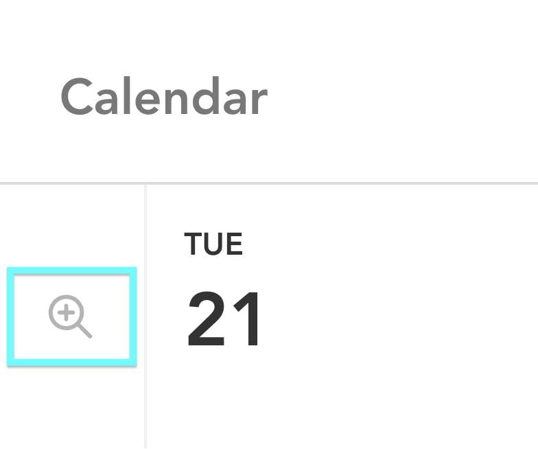Calendar zoom toggle