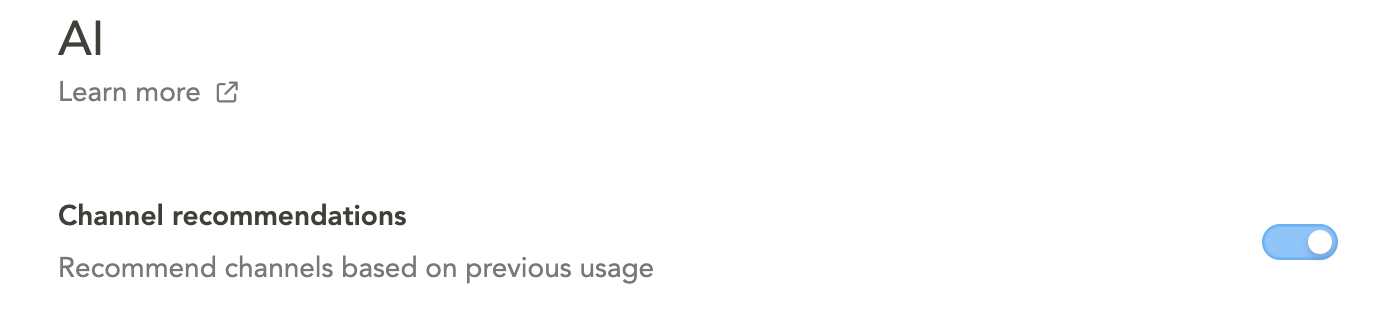 Channel recommendations