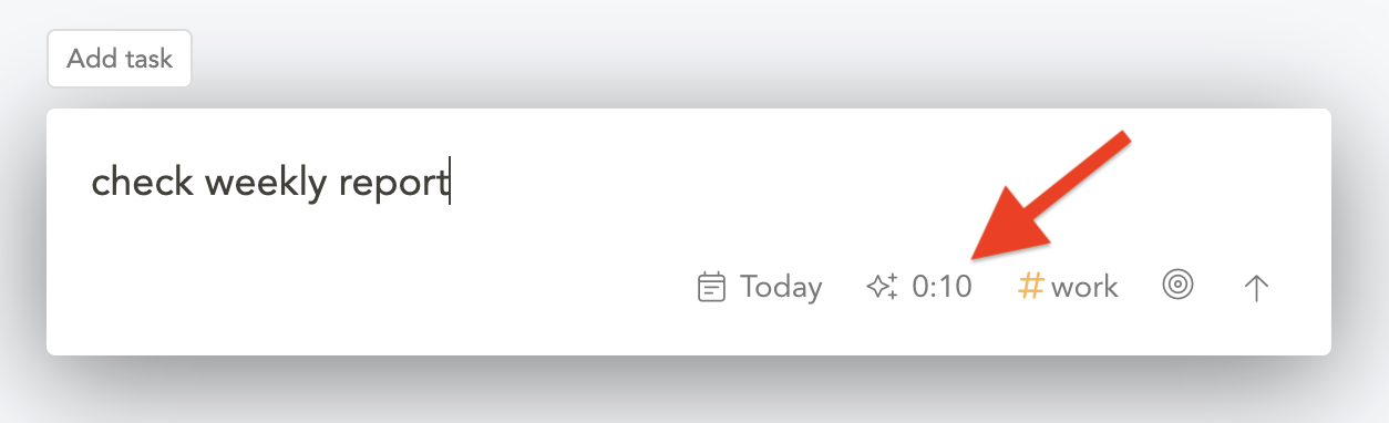 Planned time recommendations
